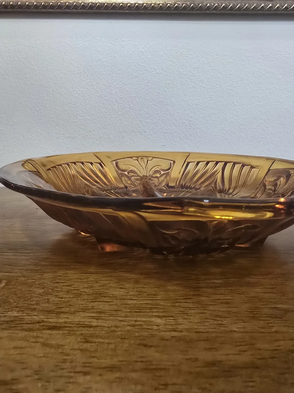 Vintage Indiana Glass Killarney Amber Divided Relish Serving Dish Mid-Century 8